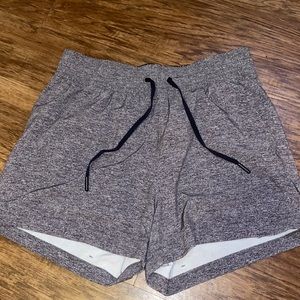Like new grey high rise lululemon shorts 3 inch inseam